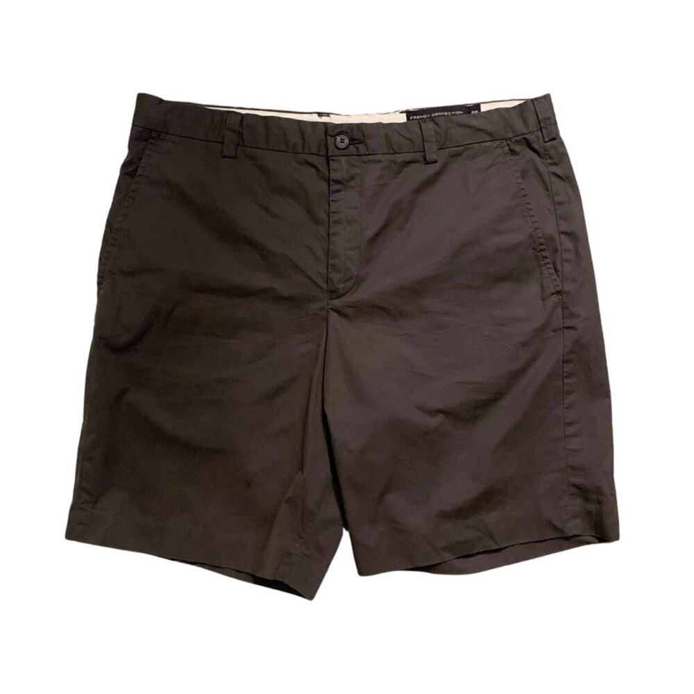 French Connection Gray Flat Front Shorts Size 36 Cotton Grey Bermuda Summer